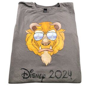 Disney 2024 Gildan Softstyle 3XL Mens T-Shirt Beast Graphic Grey Cotton Casual